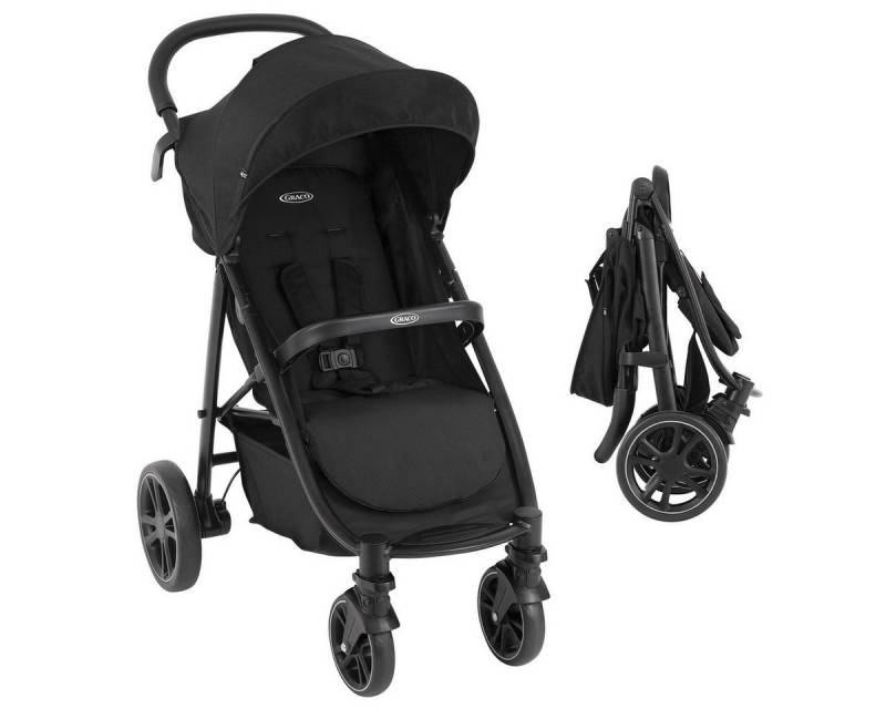 Graco Kinder-Buggy Eezefold - Midnight, Sportwagen mit Liegefunktion und Einhand-Faltmechanismus von Graco