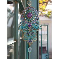 Hamsah Kunst | Hochzeitsgeschenk Tauben Jehudaica Neues Haus Geschenk Hand Mariens Chanukka Der Fatima Weihnachtsgeschenk von GraderDesigns