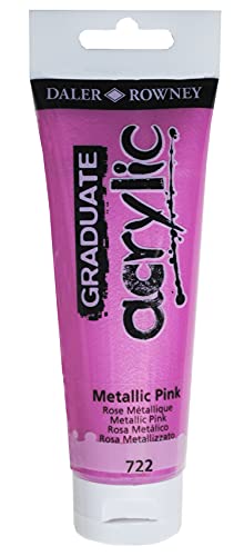 GRADUATE Acryl, 120 ml, metallisches Pink von Daler Rowney
