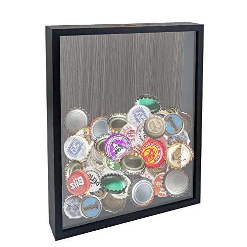 GraduationMall 28x35cm 3D Bilderrahmen für Tickets Shadow Box mit Slot,Rahmen zum Befüllen Speicherbox Weinkorken Muscheln Geschenke Vitrine Schwarz von GraduationMall