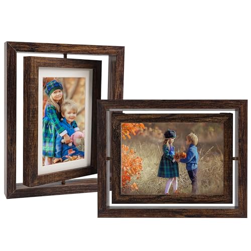 GraduationMall Drehbare Bilderrahmen 10x15 13x18 Rustikal Vertikale oder horizontale Anzeige Fotorahmen für die Familie Hochzeit Freunde 2er Set GraduationMall Drehbare Bilderrahmen 10x15 13x18 Rustikal Vertikale oder horizontale Anzeige Fotorahmen für die Familie Hochzeit Freunde 2er Set von GraduationMall