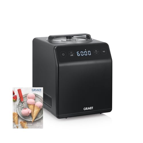 GRAEF. Eismaschine IM706 | eisenglimmergrau | Eis und Joghurtmaschine | automatische Kühlfunktion, Rührfunktion | 2 Liter Eiscreme | akustischer Signalton von GRAEF.