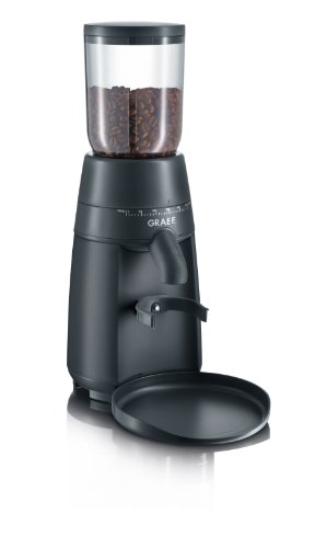 GRAEF Kaffeemühle CM702, Kegelmahlwerk aus Edelstahl, 24 Mahlgradeinstellungen, abnehmbarer 250g Kaffeebohnenbehälter von Graef