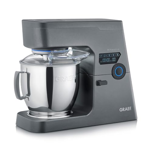 GRAEF Küchenmaschine MYestro KM7016 | Knetmaschine mit 7 Liter Edelstahl-Rührschüssel | Multifunktionale Rührmaschine mit flüsterleisen und effizienter 800 Watt Gleichstrommotor von GRAEF.