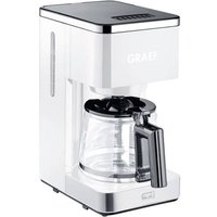Graef FK 401 Kaffeemaschine Weiß Fassungsvermögen Tassen=10 Glaskanne, Warmhaltefunktion von Graef
