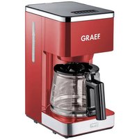 Graef FK 403 Kaffeemaschine Rot Fassungsvermögen Tassen=10 Glaskanne, Warmhaltefunktion von Graef