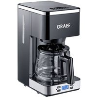 Graef FK 502 Kaffeemaschine Schwarz Fassungsvermögen Tassen=10 Timerfunktion, Glaskanne, Warmhaltef von Graef