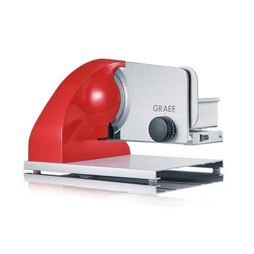 GRAEF. SKS903EU Allesschneider Sliced Kitchen, 185 W, aluminium eloxiert/rot von GRAEF.