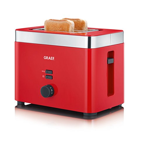 Graef TO63EU TO 63 2-Scheiben Toaster, Kunststoff, Rot, 27.3 x 17.8 x 19.5 cm von Graef