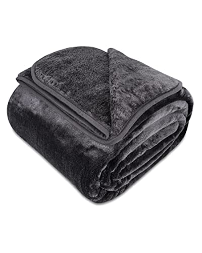 Gräfenstayn® Kuscheldecke Cashmere-Feeling - super weich & flauschig - Dicke & warme Fleecedecke - kuschelige Sofadecke, Wohndecke, Tagesdecke - Überwurf Decke Sofa Couch (Schwarz XXL 220x240 cm) von Gräfenstayn