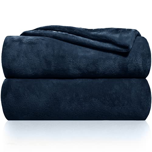 Gräfenstayn® Kuscheldecke flauschig & super weich - hochwertige Fleecedecke auch als Wohndecke, Tagesdecke, Sofadecke & Sommerdecke geeignet - Überwurf Decke Sofa & Couch (Blau, 150x130 cm) von Gräfenstayn