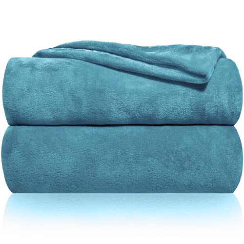 Gräfenstayn® Kuscheldecke flauschig & super weich - hochwertige Fleecedecke auch als Wohndecke, Tagesdecke, Sofadecke & Sommerdecke geeignet - Überwurf Decke Sofa & Couch (Türkis, 150x130 cm) von Gräfenstayn