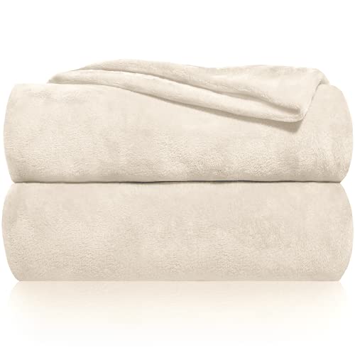 Gräfenstayn® Kuscheldecke flauschig & super weich - hochwertige Fleecedecke auch als Wohndecke, Tagesdecke, Sofadecke & Wohnzimmer geeignet - Überwurf Decke Sofa & Couch (Creme, 200x150 cm) von Gräfenstayn