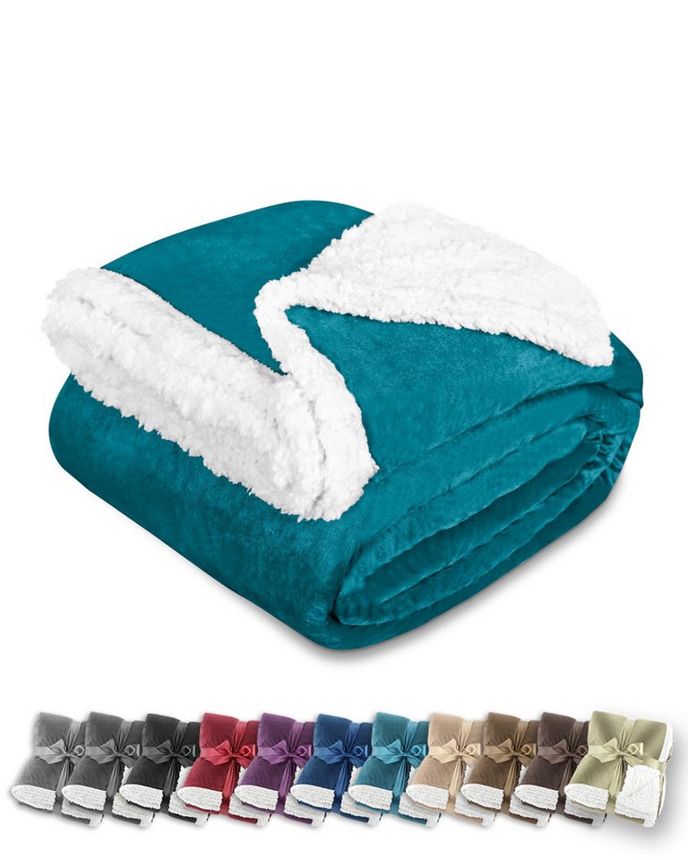 Wohndecke in Lammfell-Optik Kuscheldecke weich & flauschig - Sherpa Fleecedecke, Gräfenstayn, Warme Wolldecke & Sofaüberwurf Tagesdecke für Couch & Sofa Wohndecke in Lammfell-Optik Kuscheldecke weich & flauschig - Sherpa Fleecedecke, Gräfenstayn, Warme Wolldecke & Sofaüberwurf Tagesdecke für Couch & Sofa von Gräfenstayn