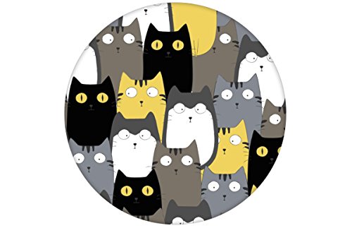 Komische Kinderzimmer Tapete"Nachbars Katzen" für Jungen und Mädchen, Vliestapete Blumen Figuren Comic GMM Wand Design zum Schlafen, Träumen, Arbeiten (H: 1,5m B: 46.5cm) von Gräflich Münster'sche Manufaktur