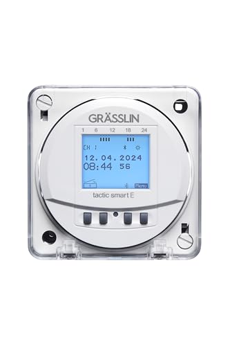 Grässlin Tactic smart E 43.87.0003.1 - Digitales Flachmodul mit Einbau-Gehäuse, Bluetooth-Konnektivität, App-Programmierung, Wochen- und Jahresprogramm sowie Astrofunktion I 1-Kanal I Einbaumontage von Grässlin