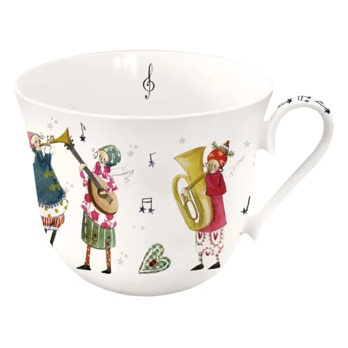 Grätz Kaffeetasse 450ml Teetasse Kaffee-Tasse Tee-Tasse Henkeltasse Henkel-Tasse Blumen Früchte Landhaus Porzellantasse Porzellan-Tasse Geschenkbox (Musikanten) von Grätz Verlag GmbH