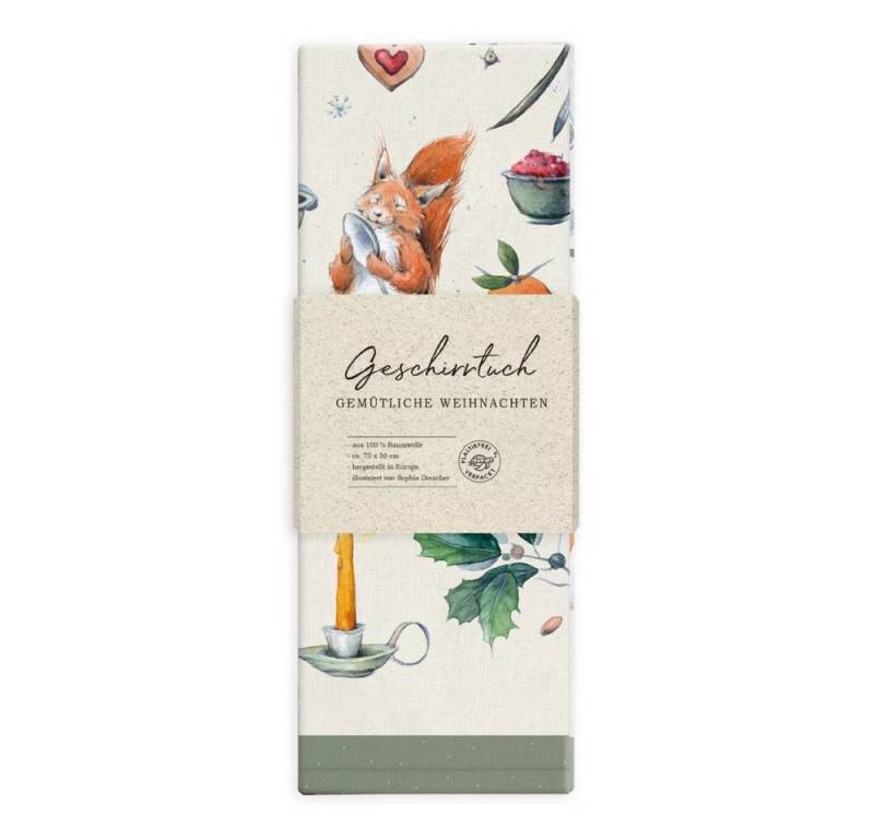 Grätz Verlag Geschirrtuch Geschirrtuch mit Motiv, 100% Baumwolle, (1 Tuch, 1x Geschirrtuch mit Motiv), 100% Baumwolle von Grätz Verlag