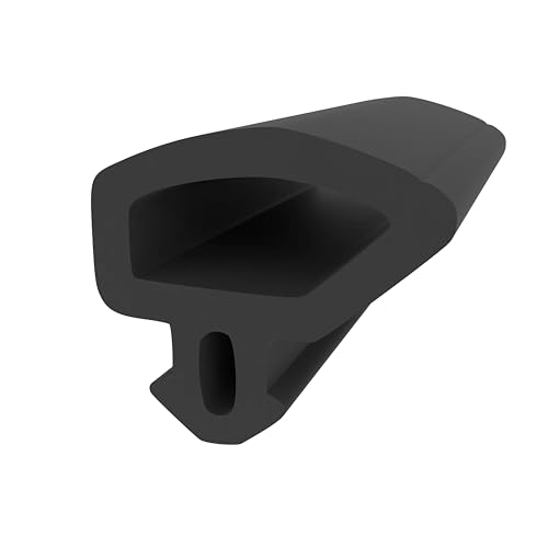 Anschlagdichtung mit Schlauch für Weru Fenster – Schwarz | 5 Meter | 9,5 mm Höhe | Fensterdichtung Gummi | Dichtungsprofil von Graf Dichtungen