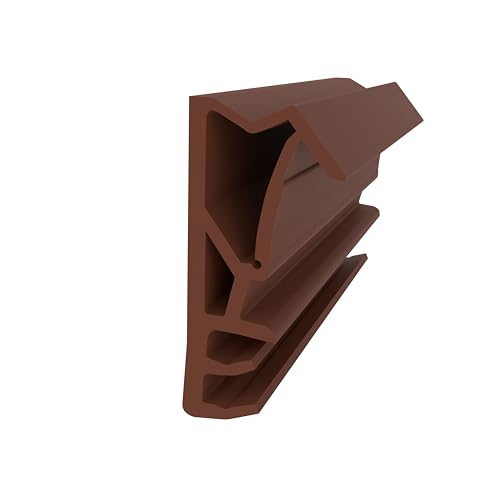 Flügelfalzdichtung für Holzelemente – Braun - 10 Meter - Gummidichtung - 15 mm Falzhöhe - Tür- & Fensterdichtung - Zugluft- & Schallschutz von Graf Dichtungen