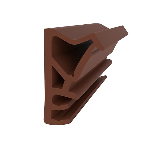 Flügelfalzdichtung für Holzfenster & Türen – Braun | 10 cm Muster | 11,7 mm Falzhöhe | 5 mm Nutbreite | Fensterdichtung Holz | Dichtungsprofil Flügelrahmen von Graf Dichtungen