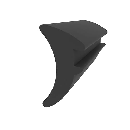 Verglasungsdichtung für Fenster – Schwarz | 10 cm Muster | 14,9 mm Höhe | Fensterdichtung Glasfalz | Gummiprofil zur Fensterabdichtung | Dichtprofil Fensterrahmen von Graf Dichtungen