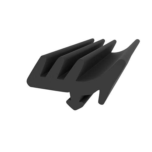 Verglasungsdichtung für Fenster – Schwarz | 5 Meter | 17 mm Höhe | Fensterdichtung zum Einpressen | Gummiprofil für Fensterscheiben | Abdichtung Glasfalz von Graf Dichtungen