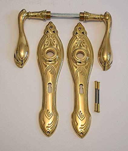 Graf von Gerlitzen Antik Messing Tür Griff Griffe Türgriffe Türgriff Türbeschläge BB 72 S124-1P-GE von Graf von Gerlitzen