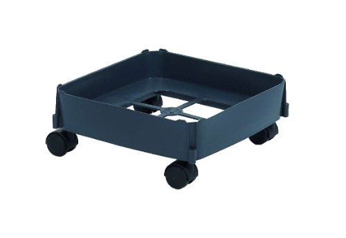 Graf Fahrwagen Mehrzweck-Behälter 90 Liter dunkelgrau weiche Rollen - für harte Böden von Graf