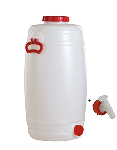 Graf Getränkefass Rund 50 Liter mit Auslaufhahn NW 15 von Graf
