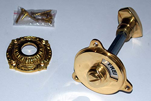 Graf von Gerlitzen Antik Messing Griffe WC Set Frei Besetzt Türgriffe Rosetten BB Türbeschlag T17P von Graf