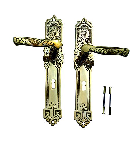 Graf von Gerlitzen BB 72 Langschild Messing Türgriffe Türbeschlag Antik Modell Jugendstil S119-1P von Graf