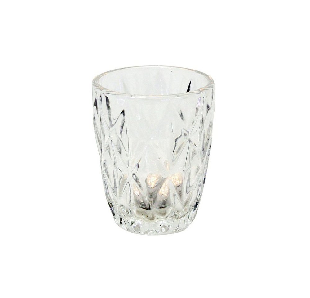 Grafelstein Glas Wasserglas BASIC transparent klar Trinkglas mit Rautenmuster Retro von Grafelstein