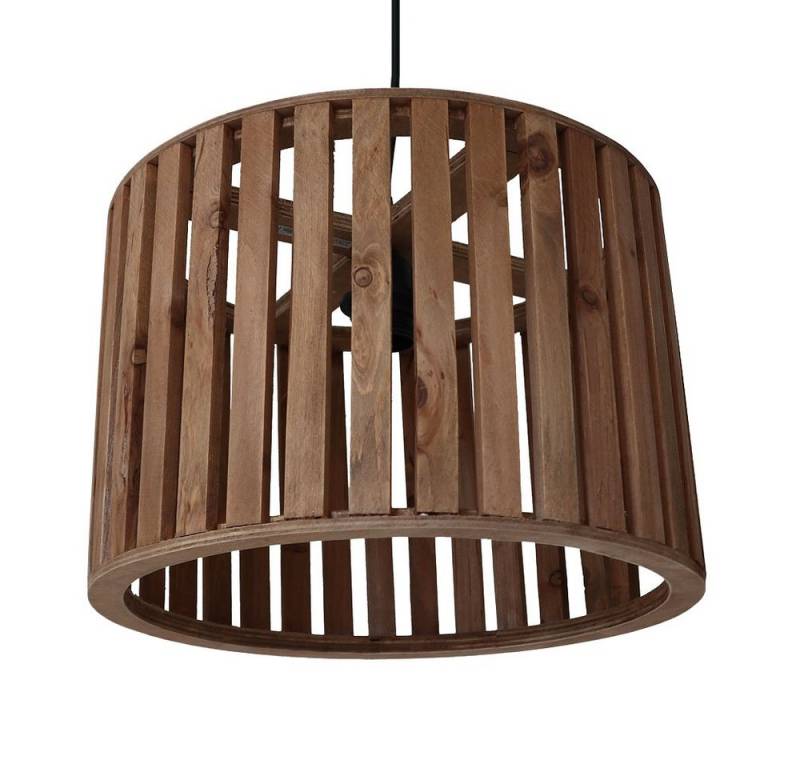 Grafelstein Hängeleuchte Hängelampe WEST COAST braun aus Holz Deckenlampe mit Holzstreben D35cm von Grafelstein