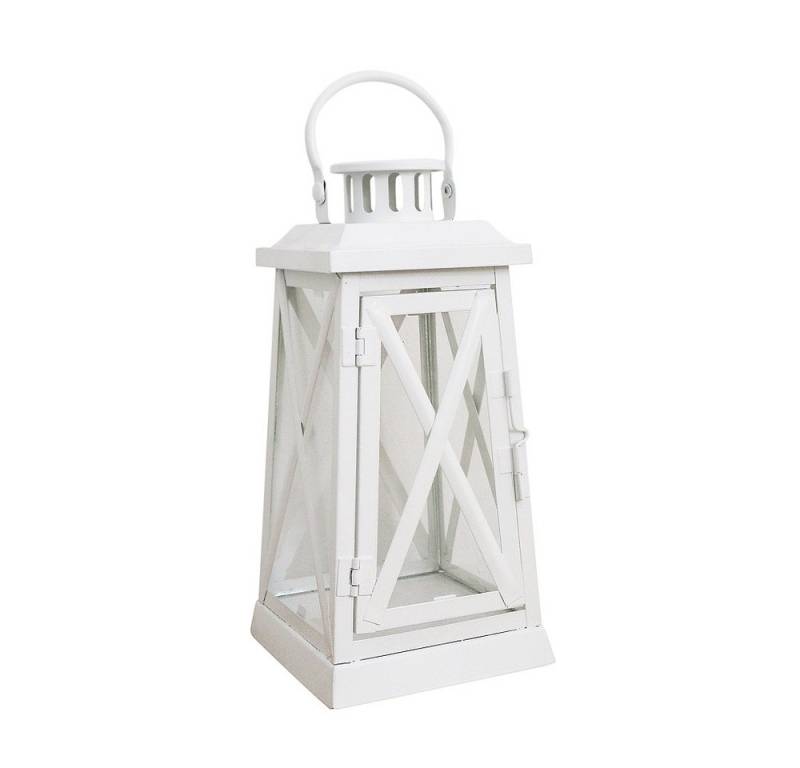 Grafelstein Kerzenlaterne Laterne HARBOUR weiß aus Metall H27cm Metalllaterne Landhaus modern - Grafelstein Kerzenlaterne Laterne HARBOUR weiß aus Metall H27cm Metalllaterne Landhaus modern - von Grafelstein