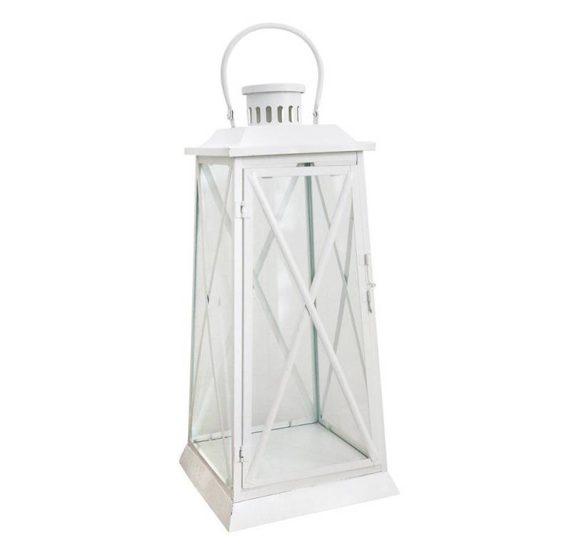 Grafelstein Kerzenlaterne Laterne HARBOUR weiß aus Metall H50cm Metalllaterne Landhaus modern - Grafelstein Kerzenlaterne Laterne HARBOUR weiß aus Metall H50cm Metalllaterne Landhaus modern - von Grafelstein