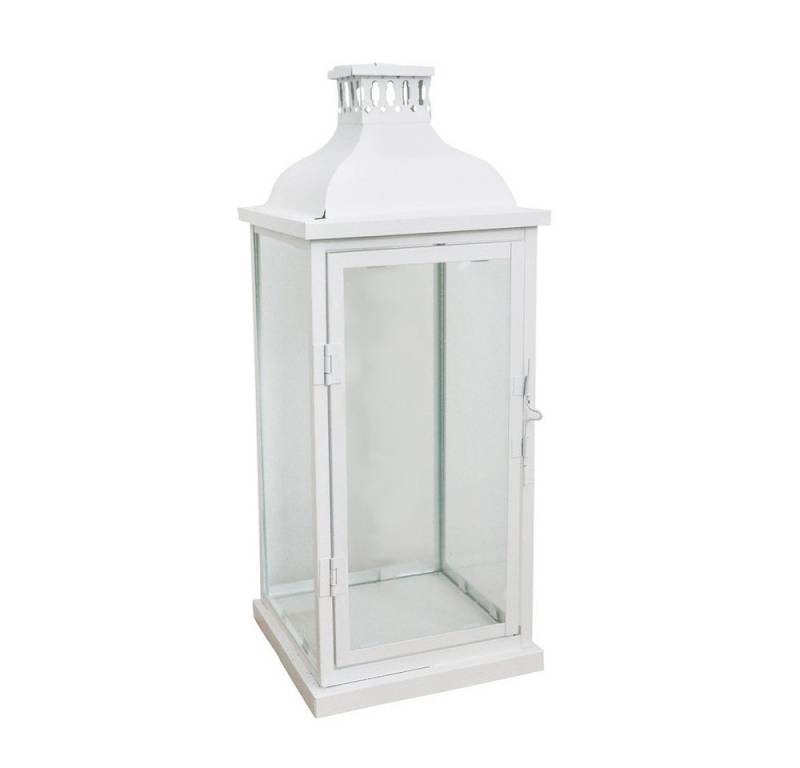 Grafelstein Kerzenlaterne Laterne MARSEILLE weiß aus Metall H41,5cm Metalllaterne Landhaus moder von Grafelstein