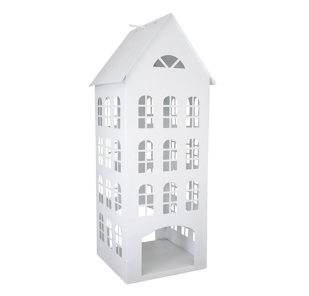Grafelstein Kerzenlaterne WHITE HOME weiß Haus aus Metall H60cm Dekohaus von Grafelstein