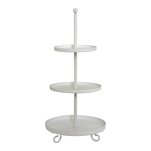 Grafelstein Kleine Etagere SWEETY weiß aus Metall Minietagere Schmucketagere H27,5cm von Grafelstein