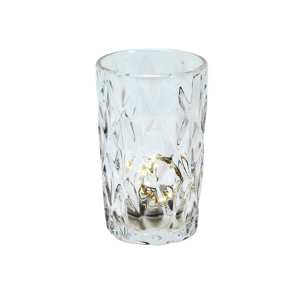 Grafelstein Longdrinkglas Longdrinkglas BASIC transparent klar Trinkglas mit Rautenmuster Retro von Grafelstein