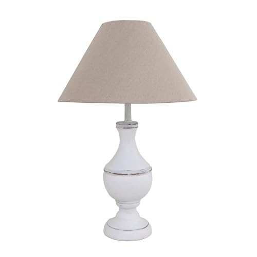 Grafelstein Tischlampe MARLA weiß beige aus Holz im Landhausstil shabby chic E27 Grafelstein Tischlampe MARLA weiß beige aus Holz im Landhausstil shabby chic E27 von Grafelstein