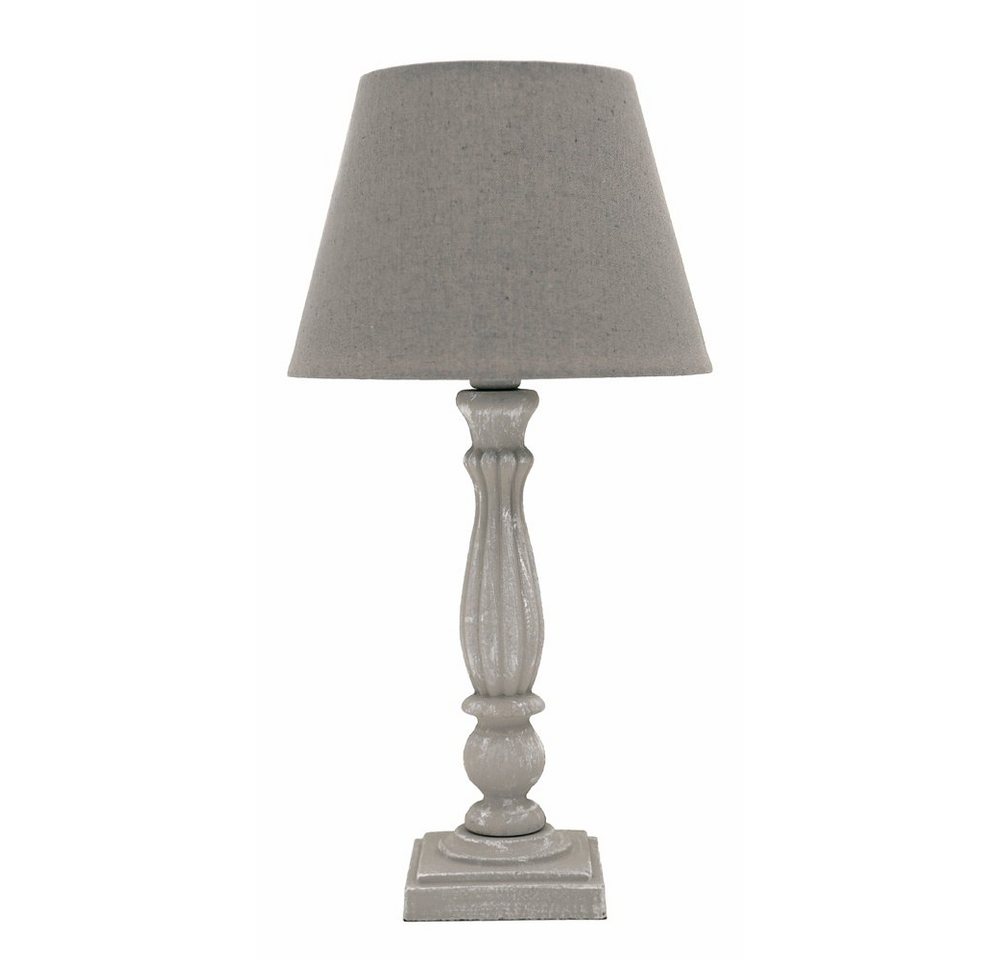 Grafelstein Tischleuchte Tischlampe VINTAGE GREY grau weiß gewischt shabby chic Landhaus E14 von Grafelstein