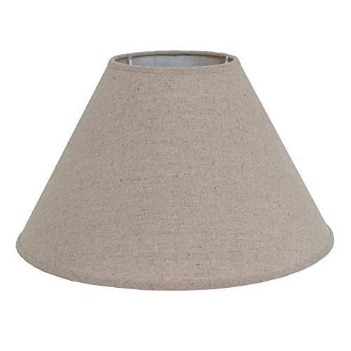 Lampenschirm FEHMARN beige rustikaler Stoff D34cm Strandhaus Deko von Grafelstein