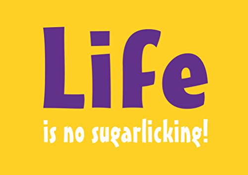 Grafik Werkstatt Gefällt Mir Life is no sugarlecking Magnet, Metall, Uni, 9 x 6,5 cm von Grafik Werkstatt