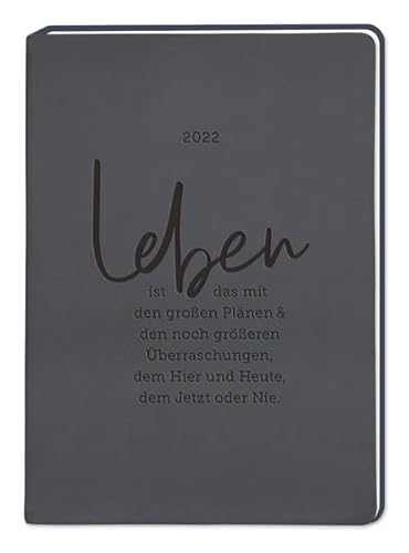 Terminplaner A5 Lederlook 2024 Schwarz: Terminplaner Lederlook A5 von Grafik Werkstatt "Das Original"