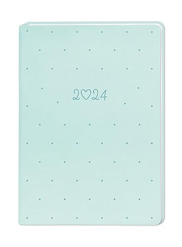 Terminplaner Lederlook 2024 Mint: Terminplaner Lederlook A6 von Grafik Werkstatt "Das Original"