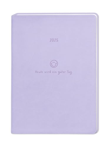 Terminplaner Lederlook 2025 Flieder: Terminplaner Lederlook A6 von Grafik Werkstatt "Das Original"
