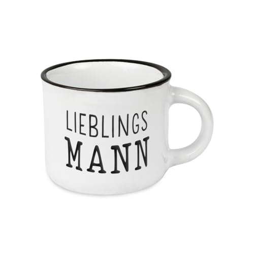 Espressotasse vintage| Mini Keramik Becher zum verschenken | 95 ml | Lieblingsmann von Grafik-Werkstatt