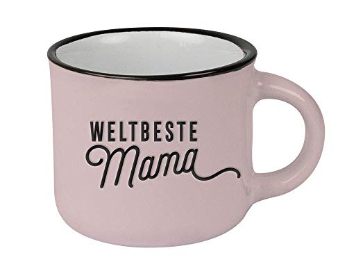 Grafik-Werkstatt Espressotasse vintage| Mini Keramik Becher zum verschenken | 95 ml | Weltbeste Mama, 1 Stück (1er Pack) von Grafik-Werkstatt