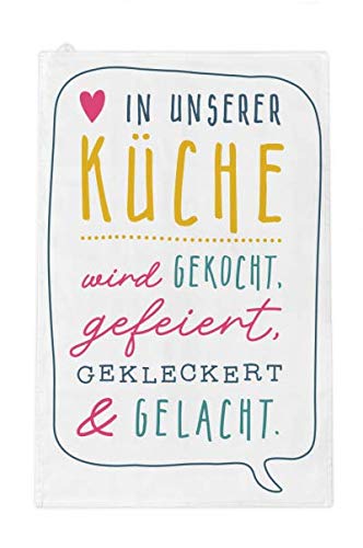 Grafik-Werkstatt Geschirrtuch |Trockentuch mit lustigem Spruch | Unsere Küche von Grafik-Werkstatt